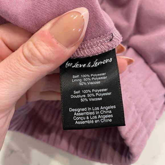 NWT For Love & Lemons Ellie Sweatpants Joggers‎ in Mulberry Large - Picture 9 of 13